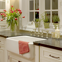 Traditional Kitchen with Apron Sink